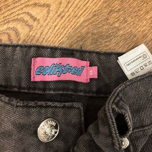 Edikted Charcoal Denim Pants